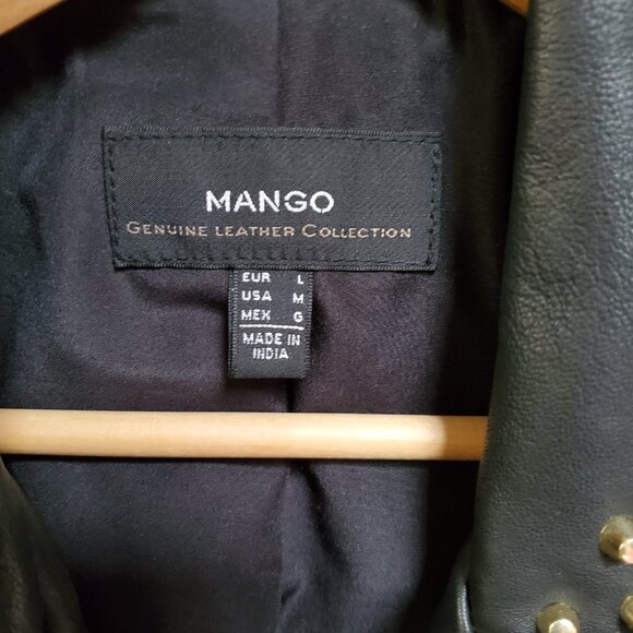 Mango | Studded Leather Moto Jacket - Picture 5 of 5